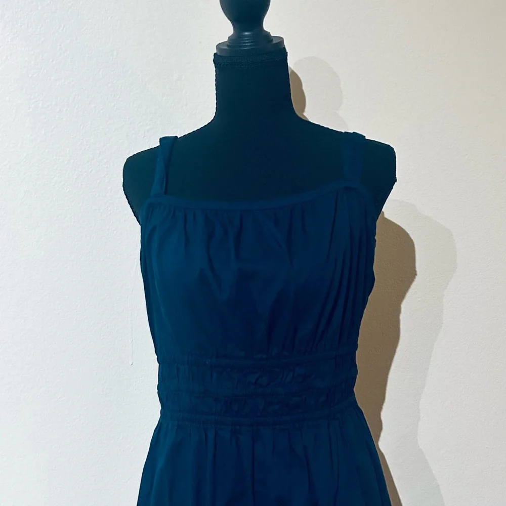 LOFT Navy Square-Strap Maxi Dress - Picture 3 of 8